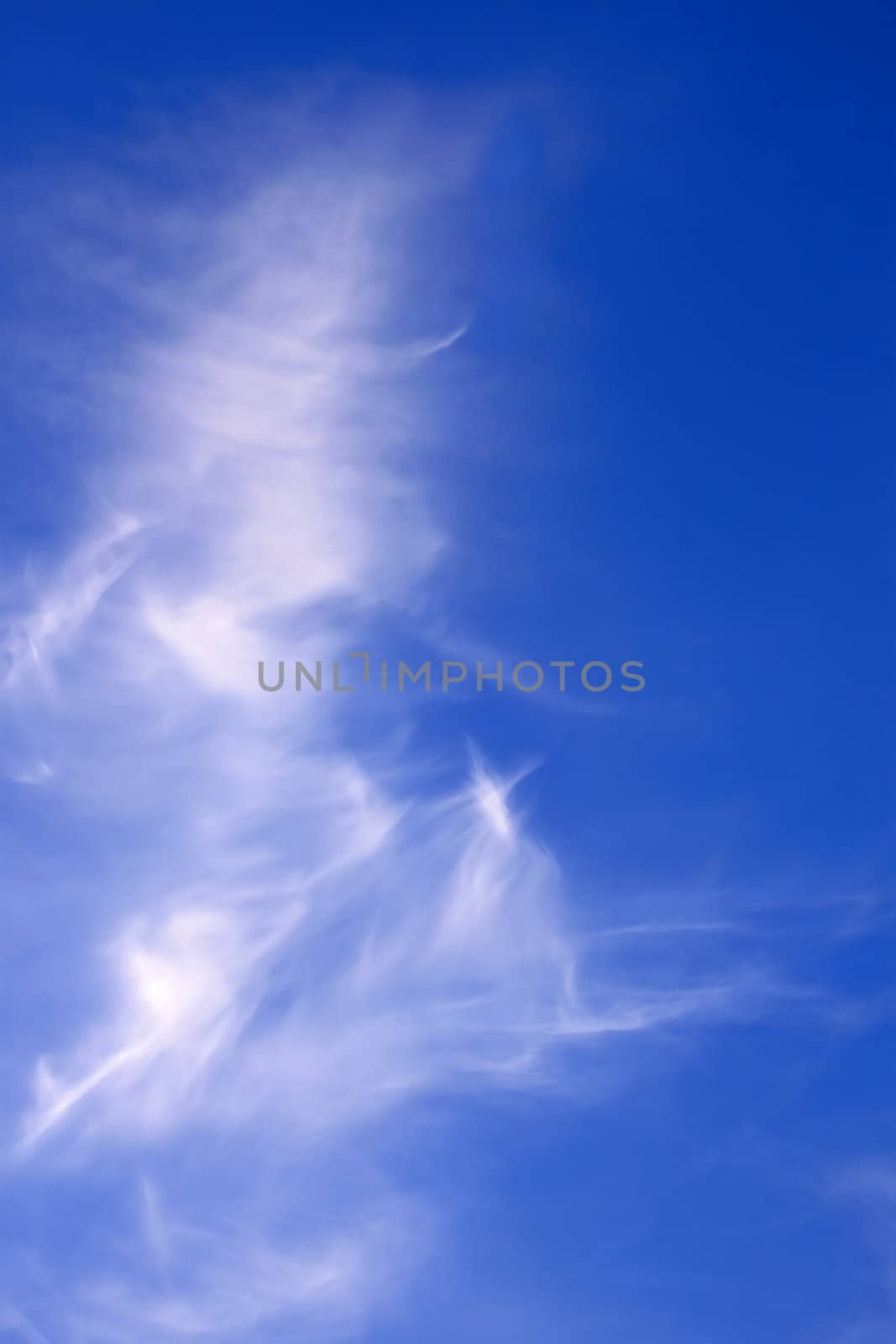 Abstract image of white clouds in blue sky