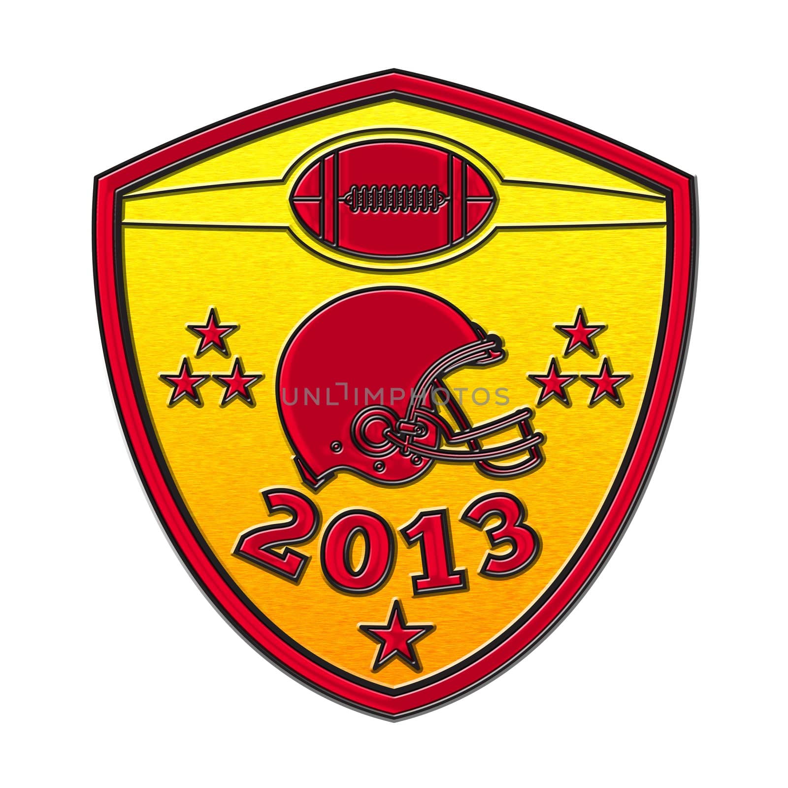 american football champions 2013 shield by patrimonio