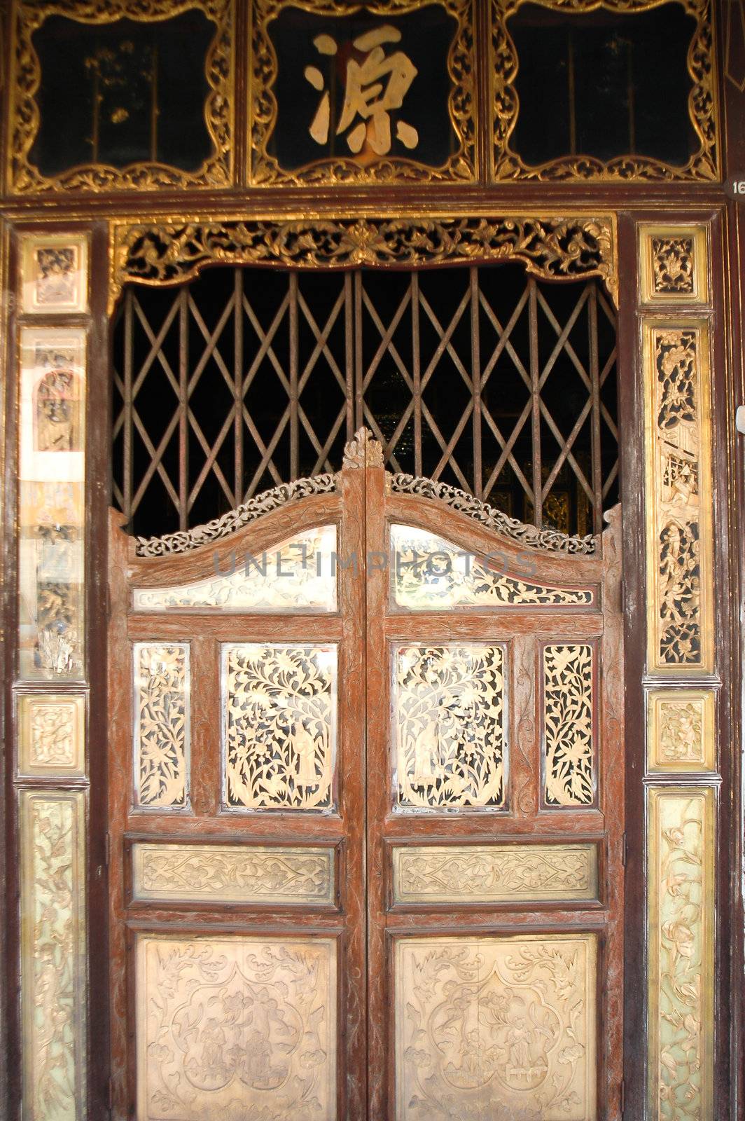 old wooden gate and door