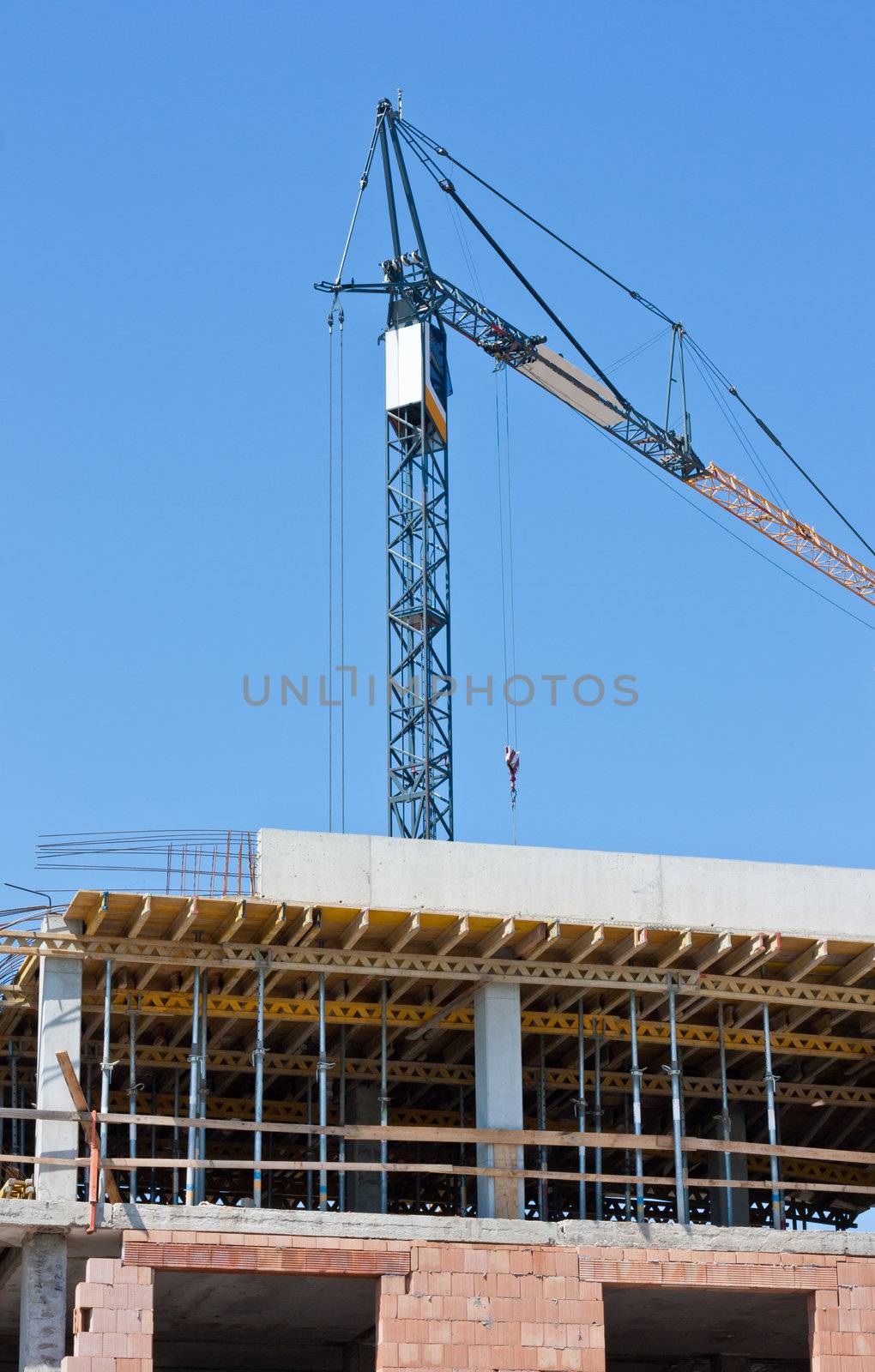 Building construction and crane