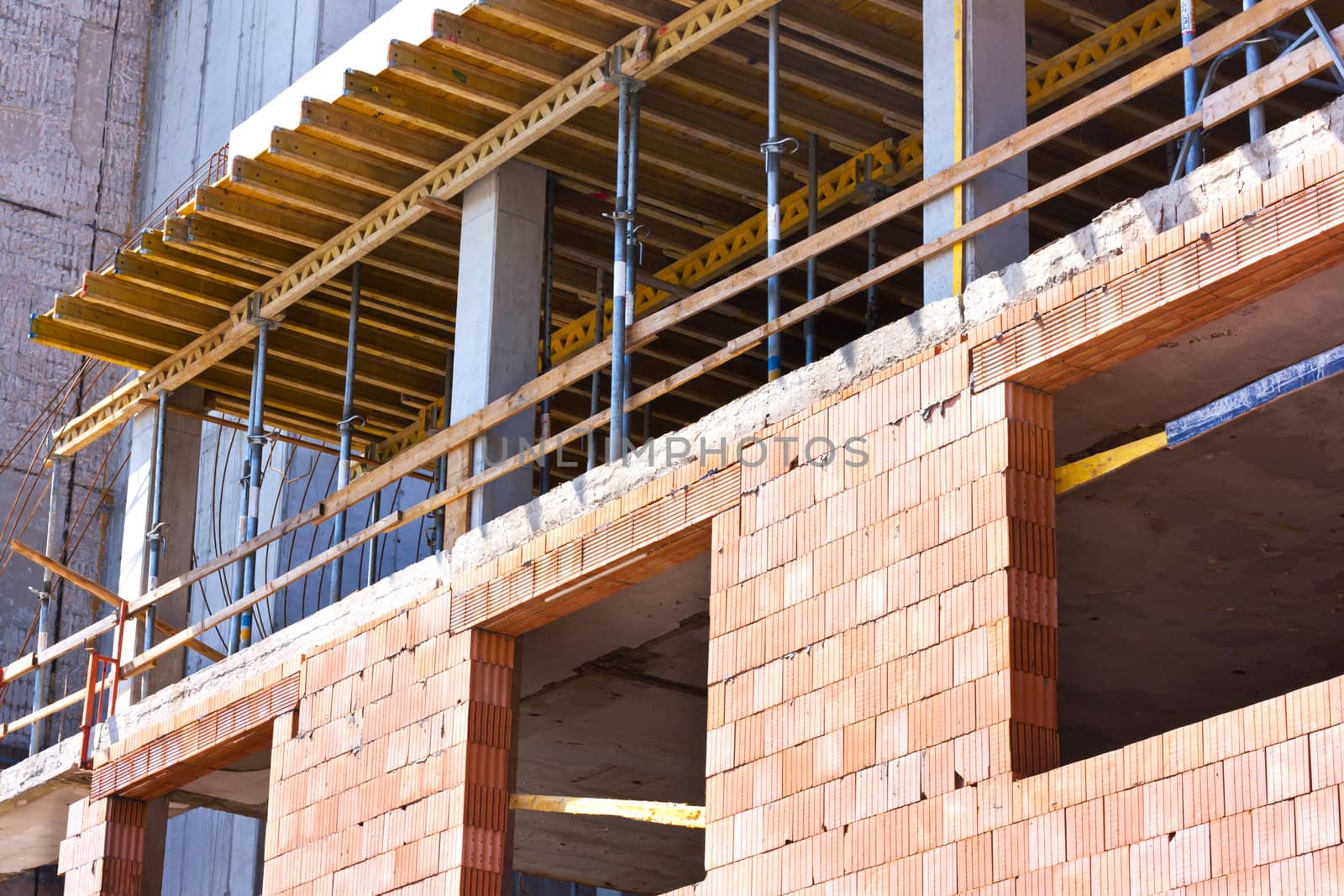 Structure of buildings under construction