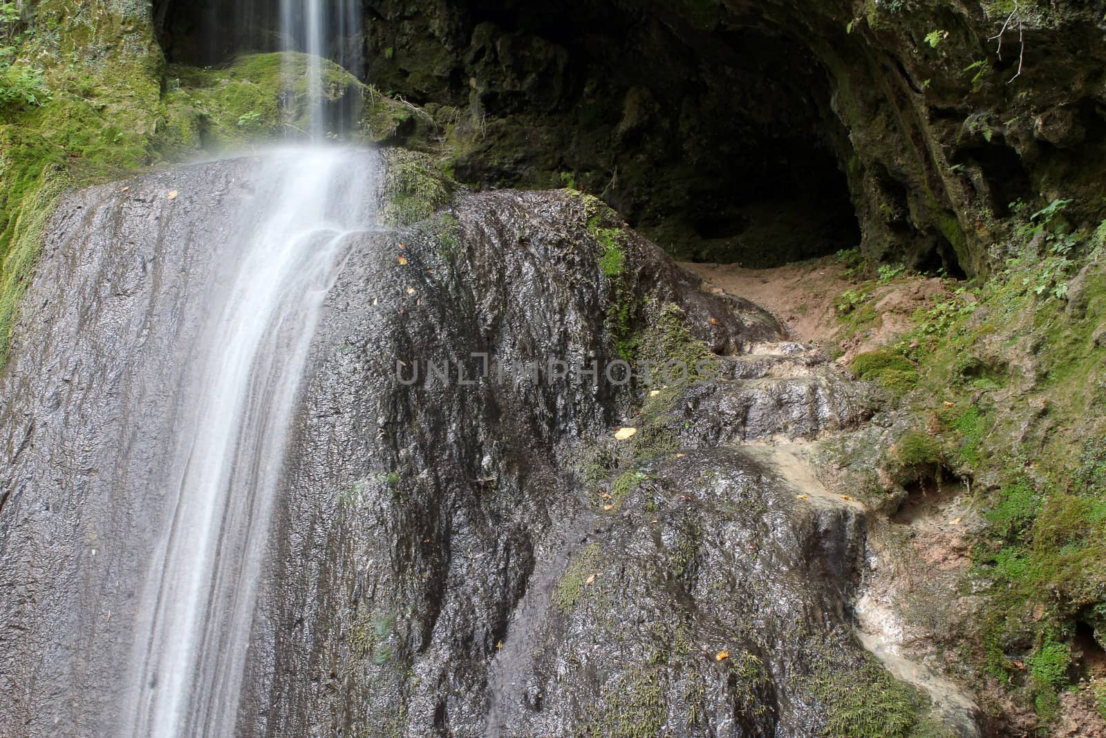 mountain stream and rocks