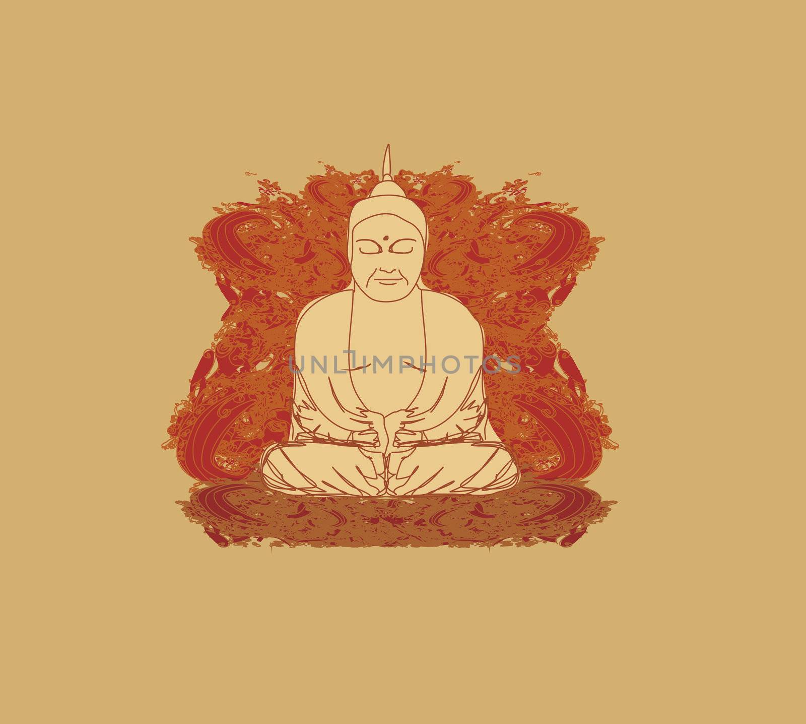 Vector of Chinese Traditional Artistic Buddhism Pattern by JackyBrown