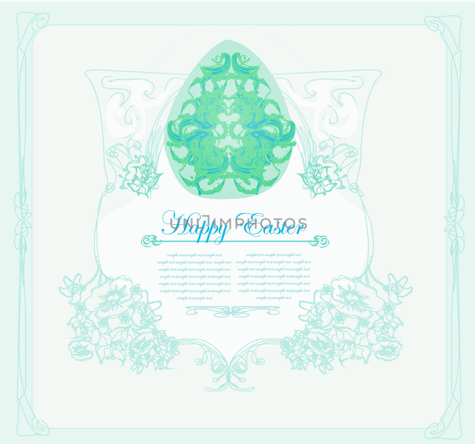Easter Egg On Grunge Background by JackyBrown