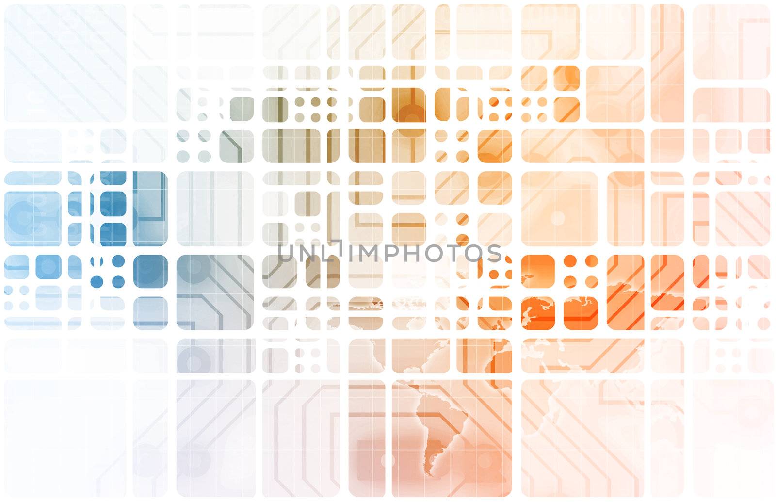 Virtual Technology with Data Network Stream Art