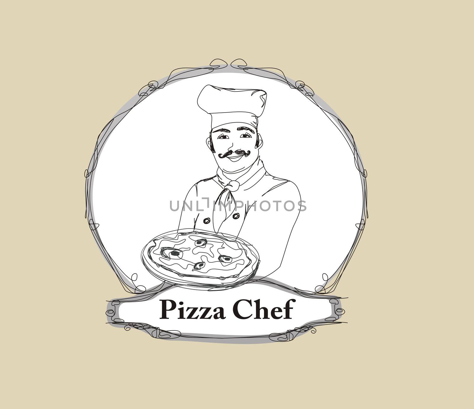 chef with pizza