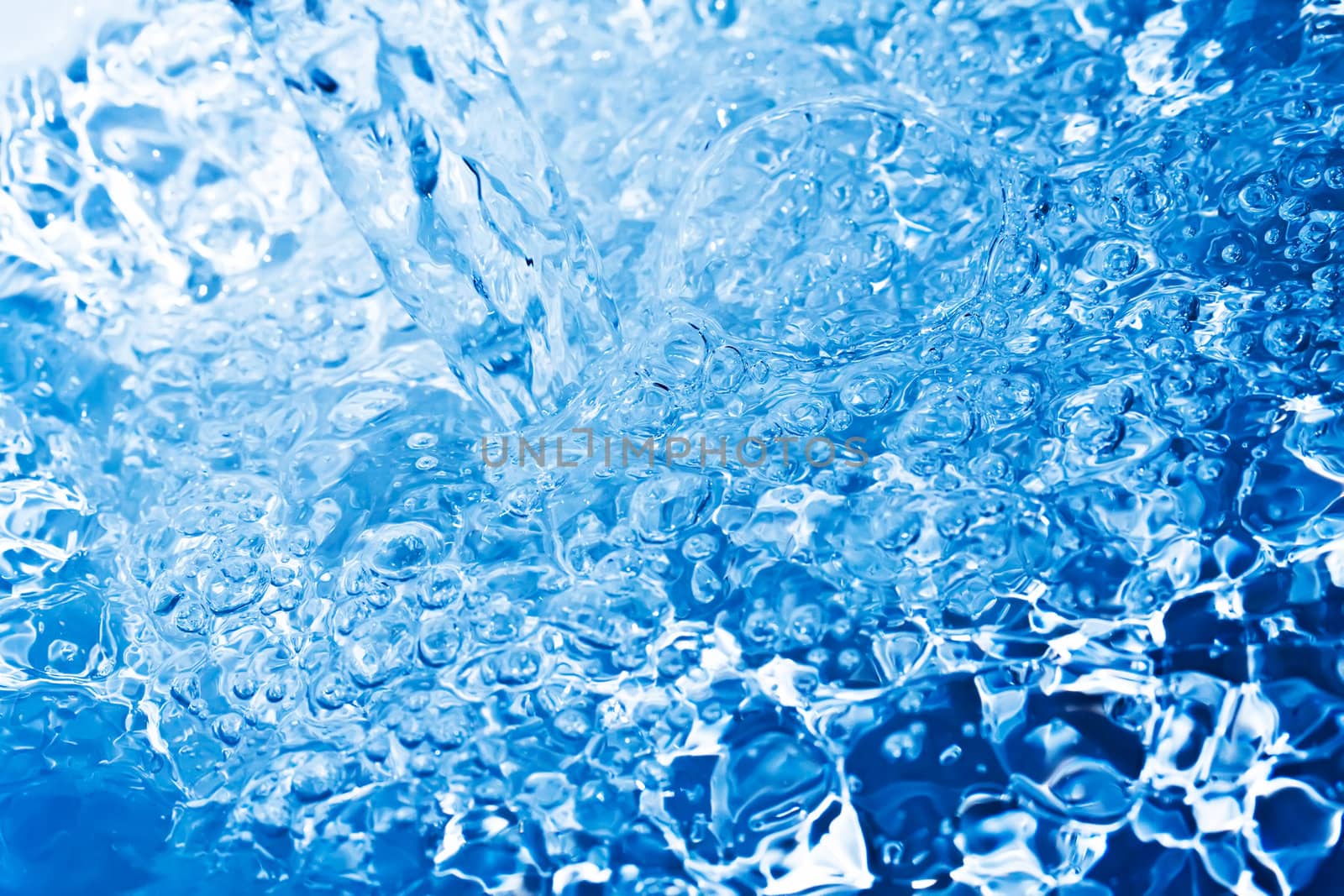 Clear and transparent water drops