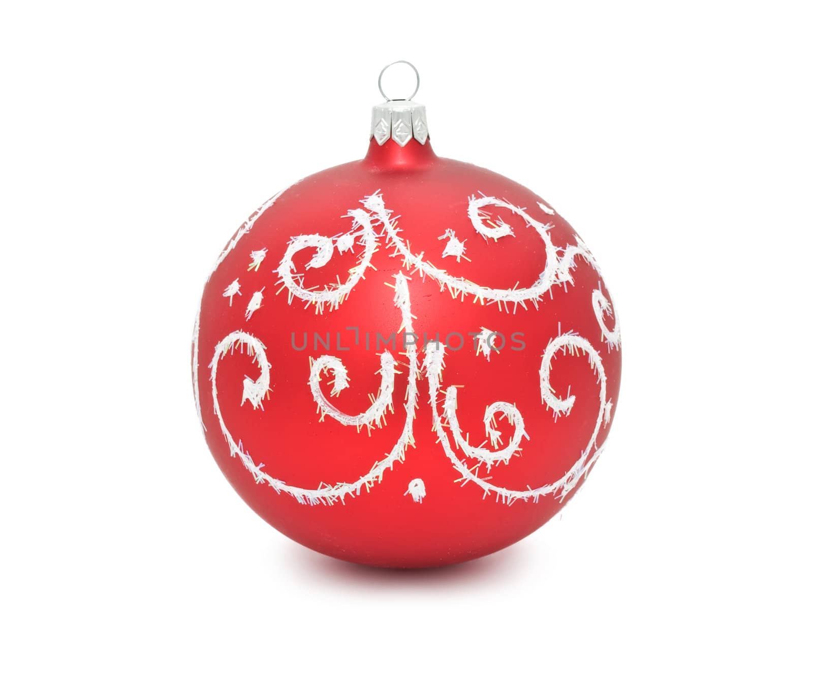 Christmas tree decoration ball isolated on white background