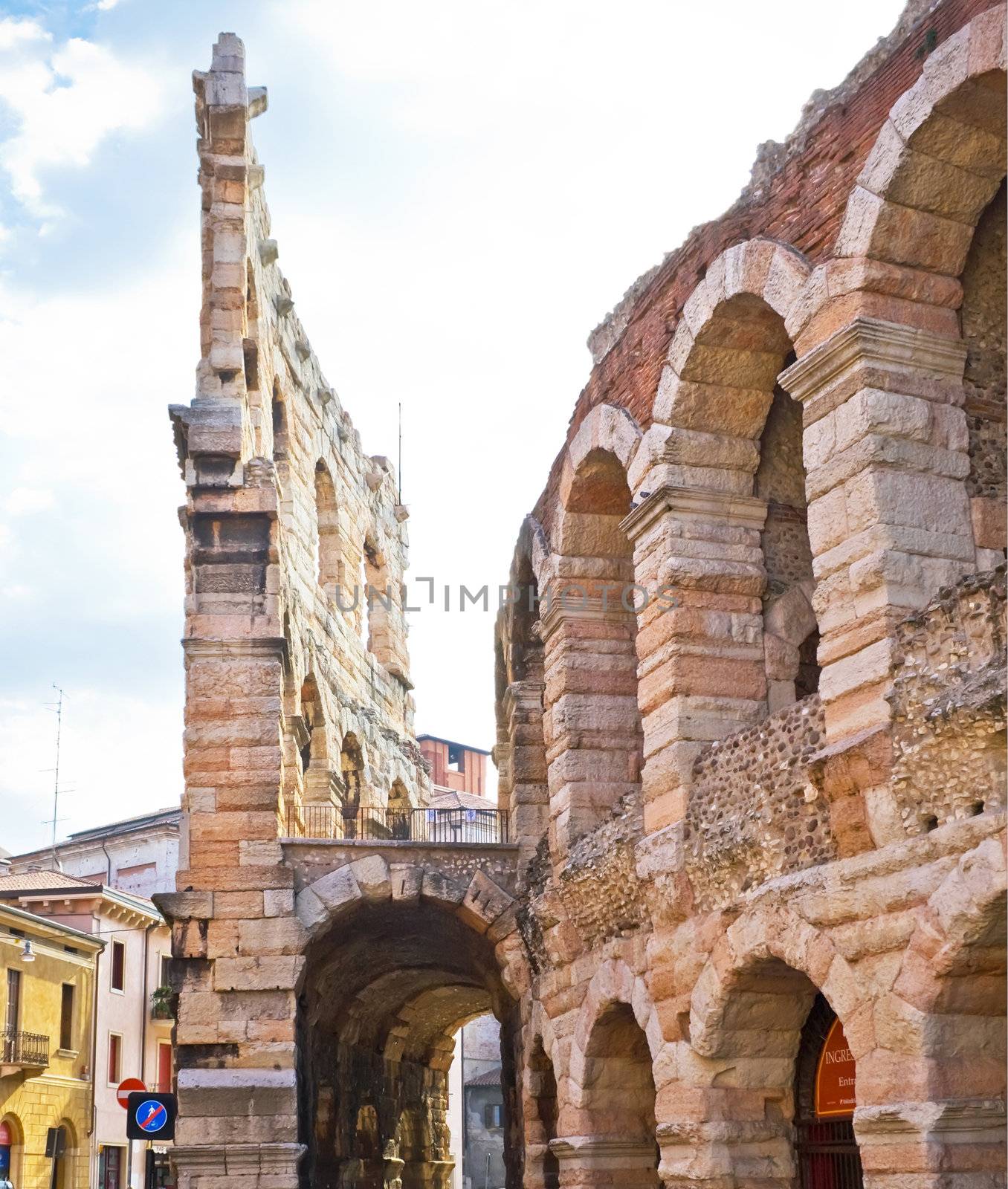 Ancient roman amphitheatre Arena in Verona, Italy