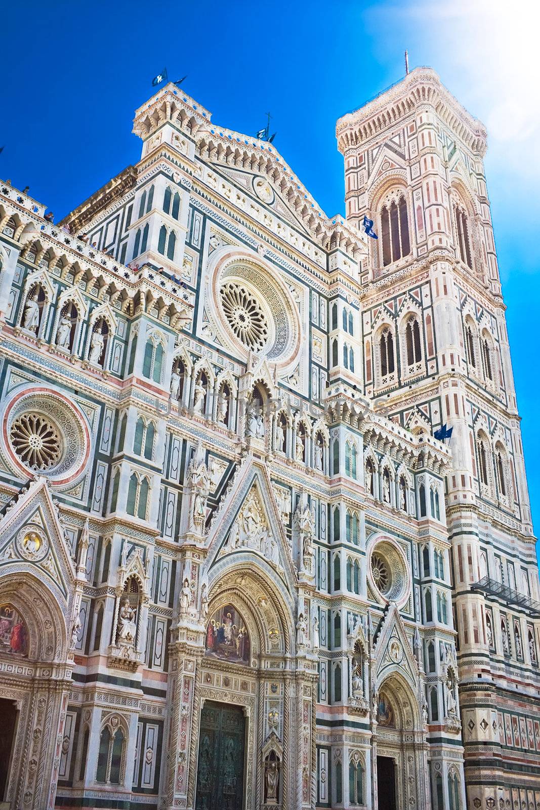 Frontal bas-reliefs of the Florence Cathedral in Italy