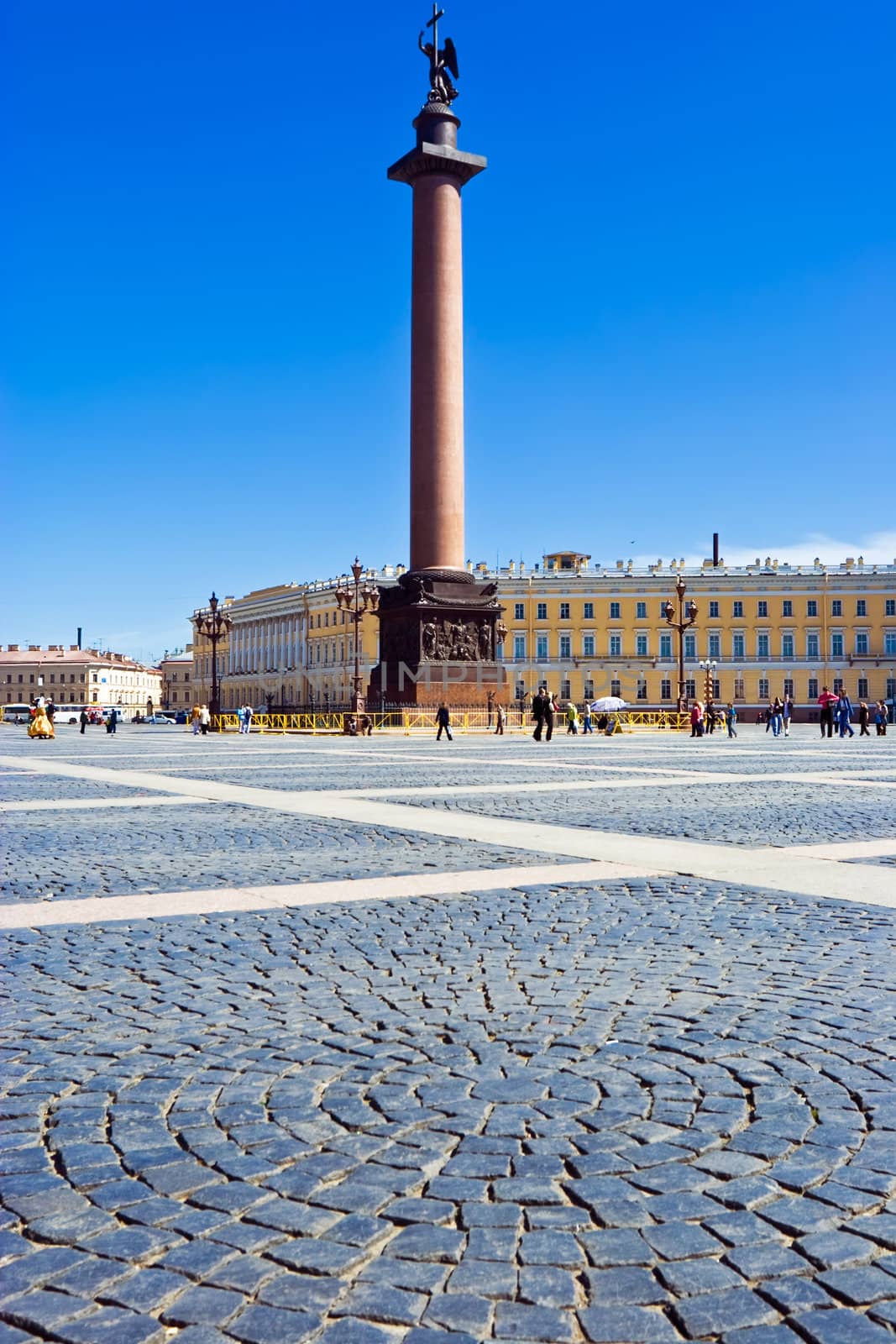Palace square in Saint Petersburg and the Alexander's column