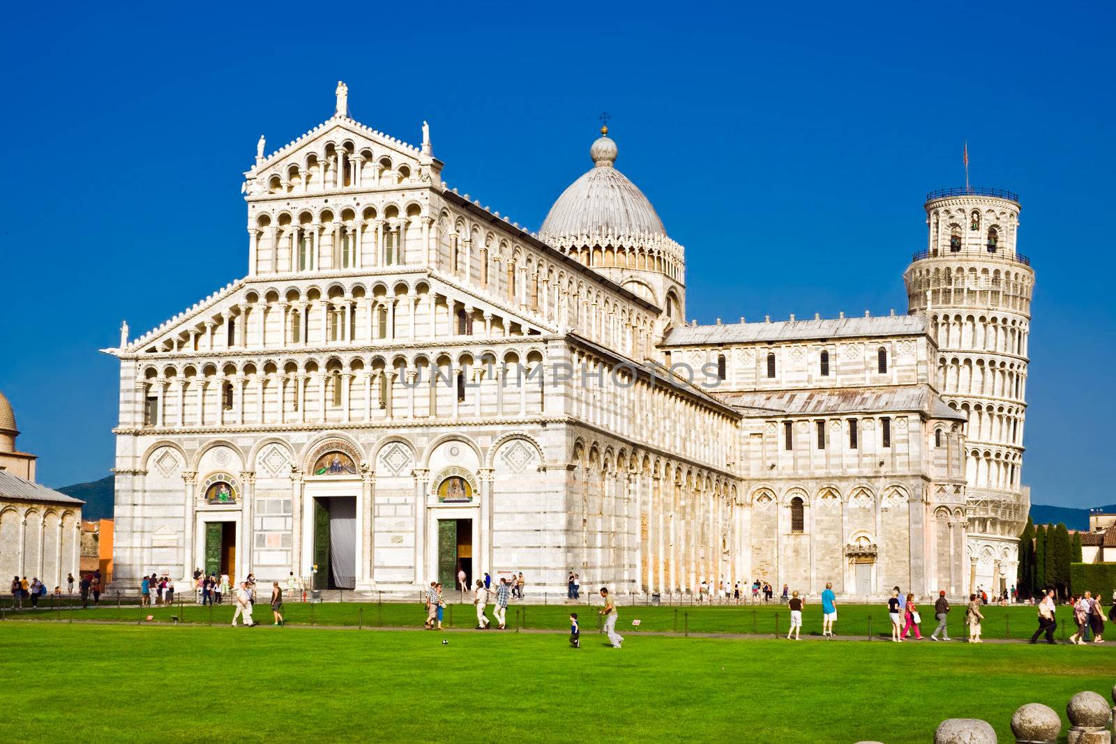 Famous Piazza Dei Miracoli Square of Miracles in Pisa, Italy