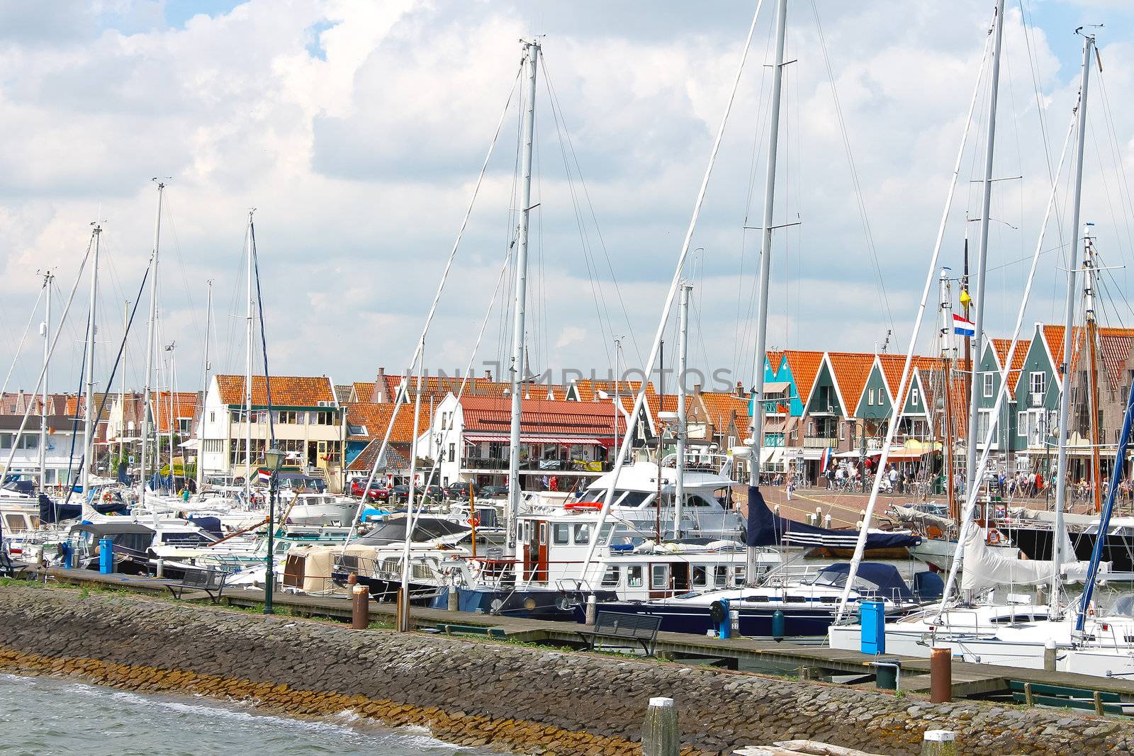 Ships in the port of Volendam. Netherlands  by NickNick