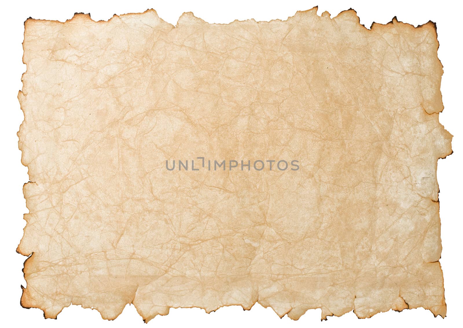 Old paper isolated on white background