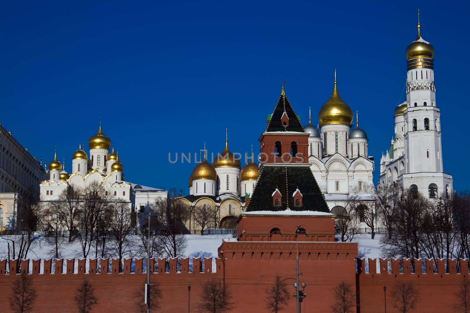 Famous Moscow Kremlin and beautiful reflection in Moskva river, Russia