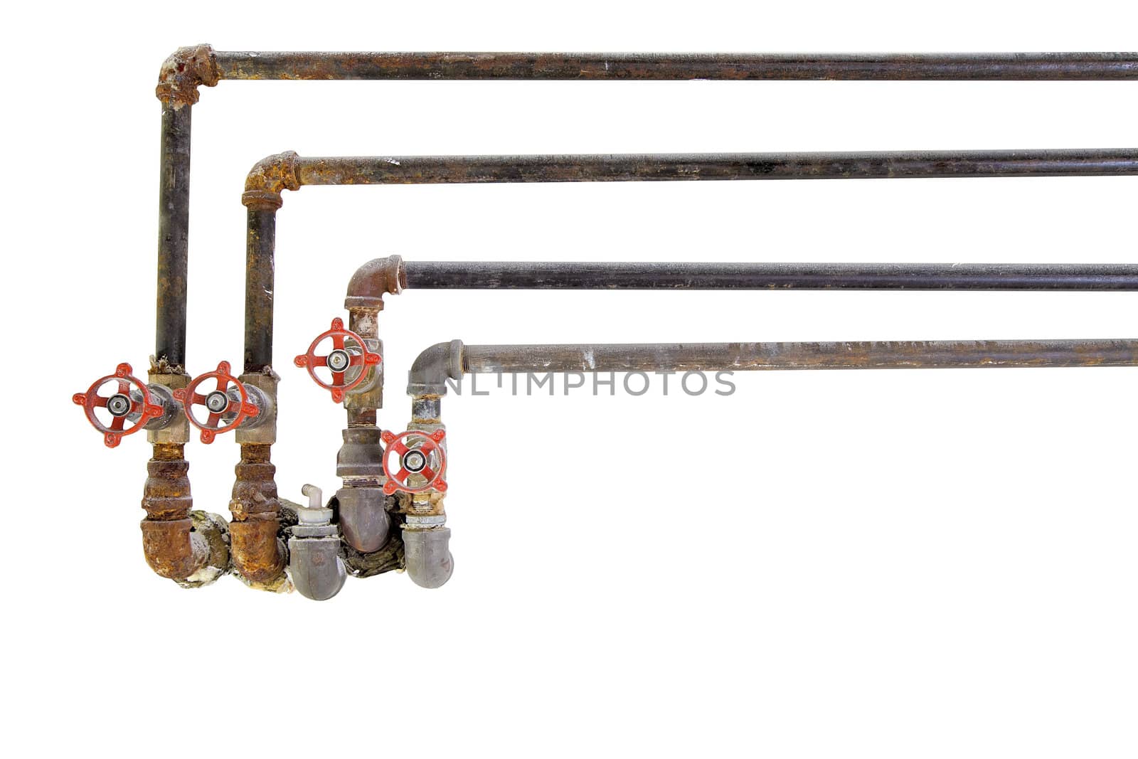 Old Plumbing Pipes with Valves by jpldesigns