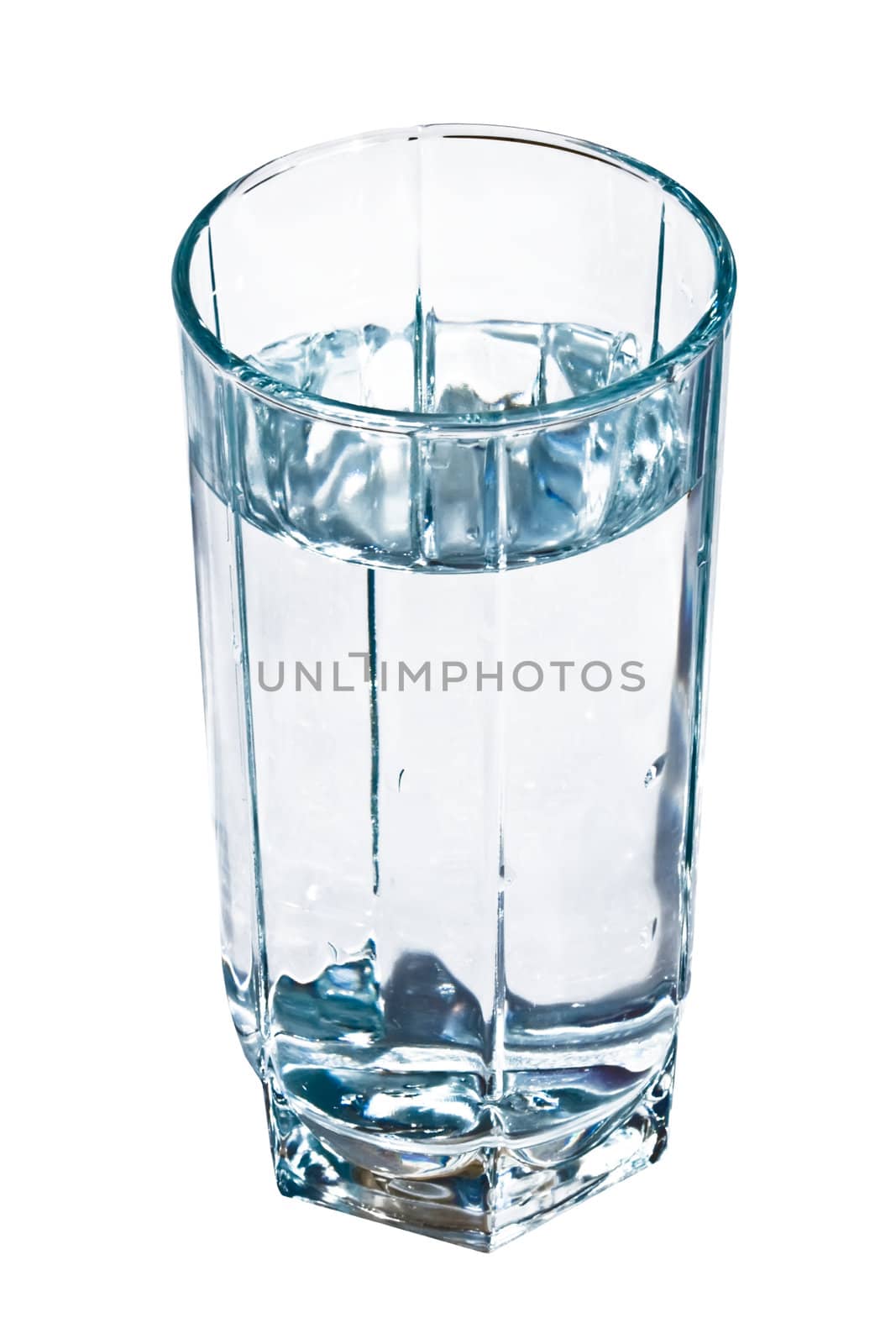 A glass of fresh and clear water