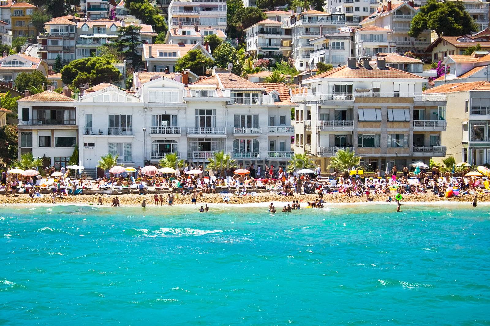 Beach on Kinali island near Istanbul, Turkey