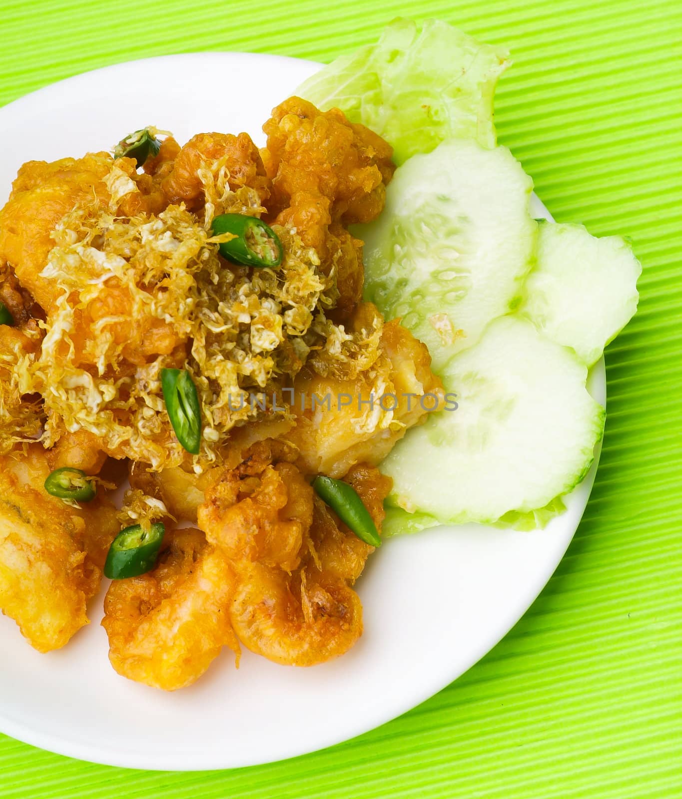 fried prawn food on the background