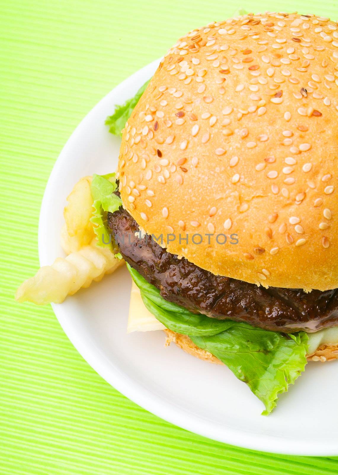 burger, hamburger on the background.