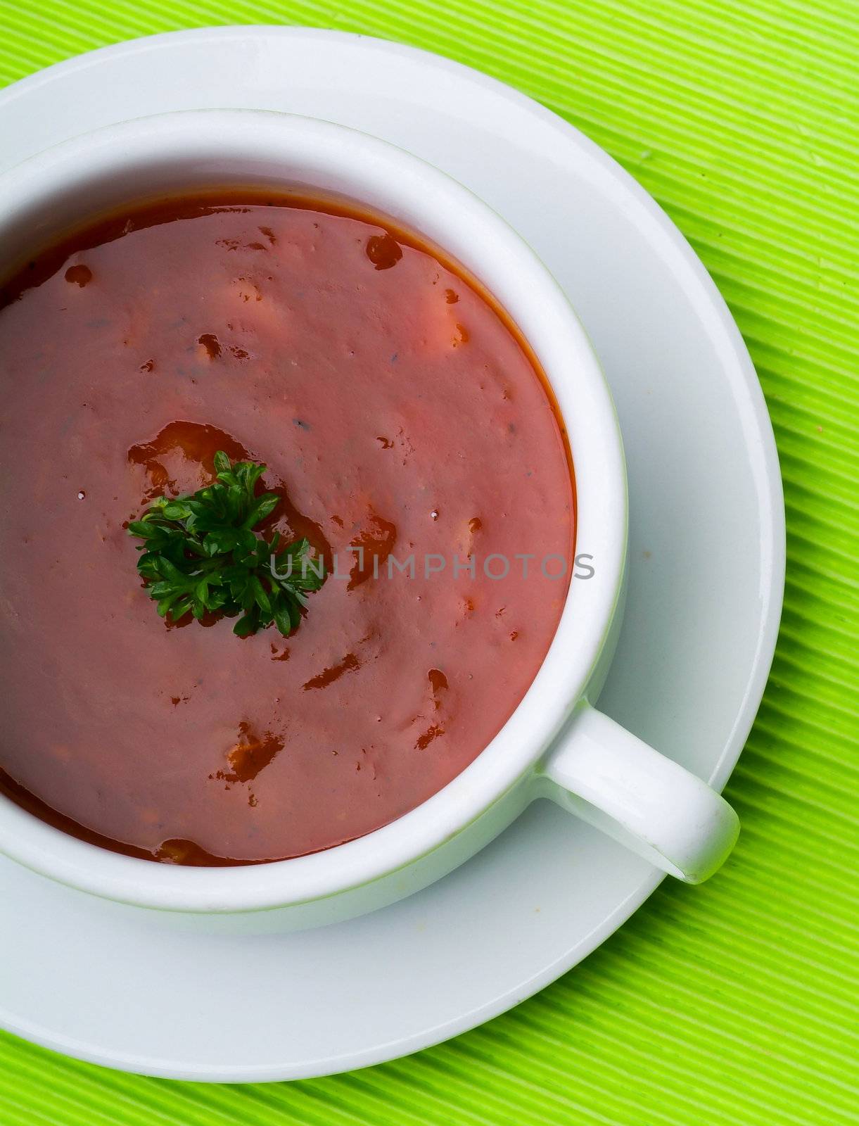 tomato soup. tomato soup on background