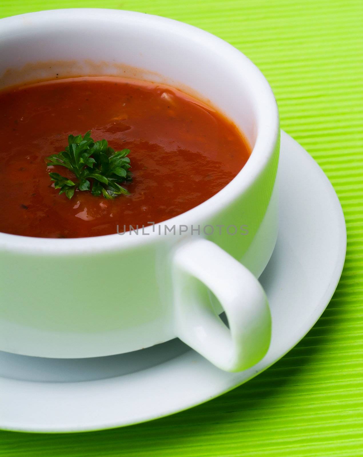 tomato soup. tomato soup on background