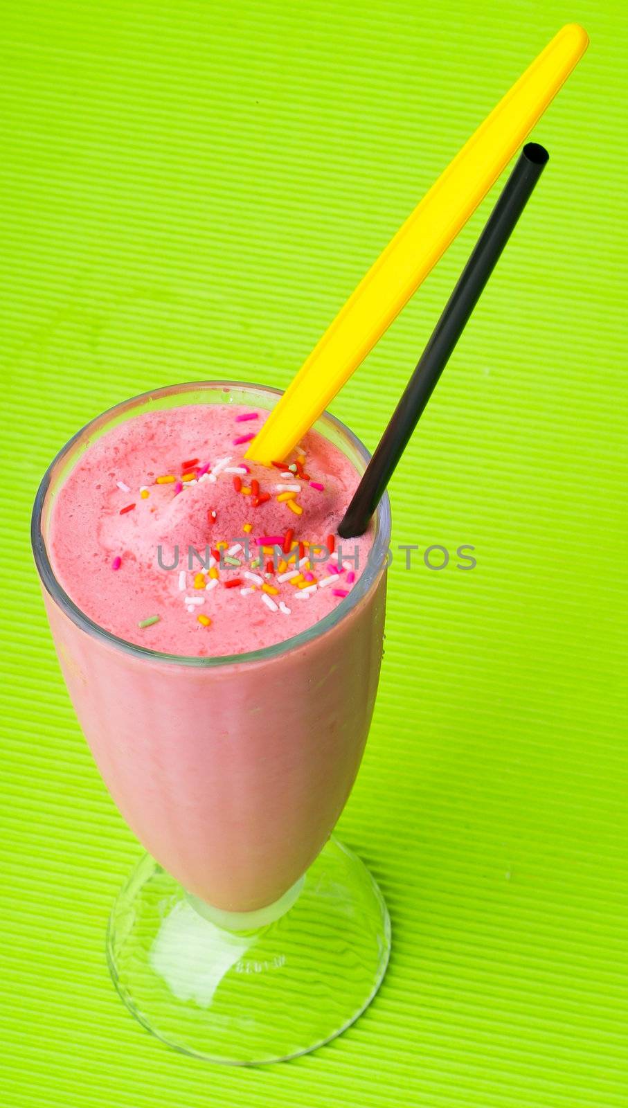 Milk Shakes, Strawberry milk shakes on background