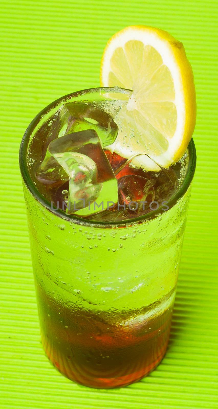 ice lemon tea, drink on background