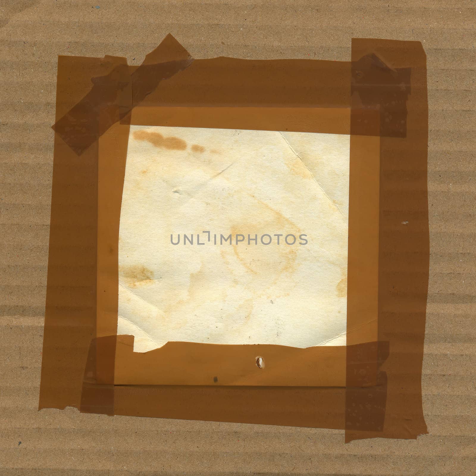 Adhesive tape border frame cardboard paper background. Grunge design element.