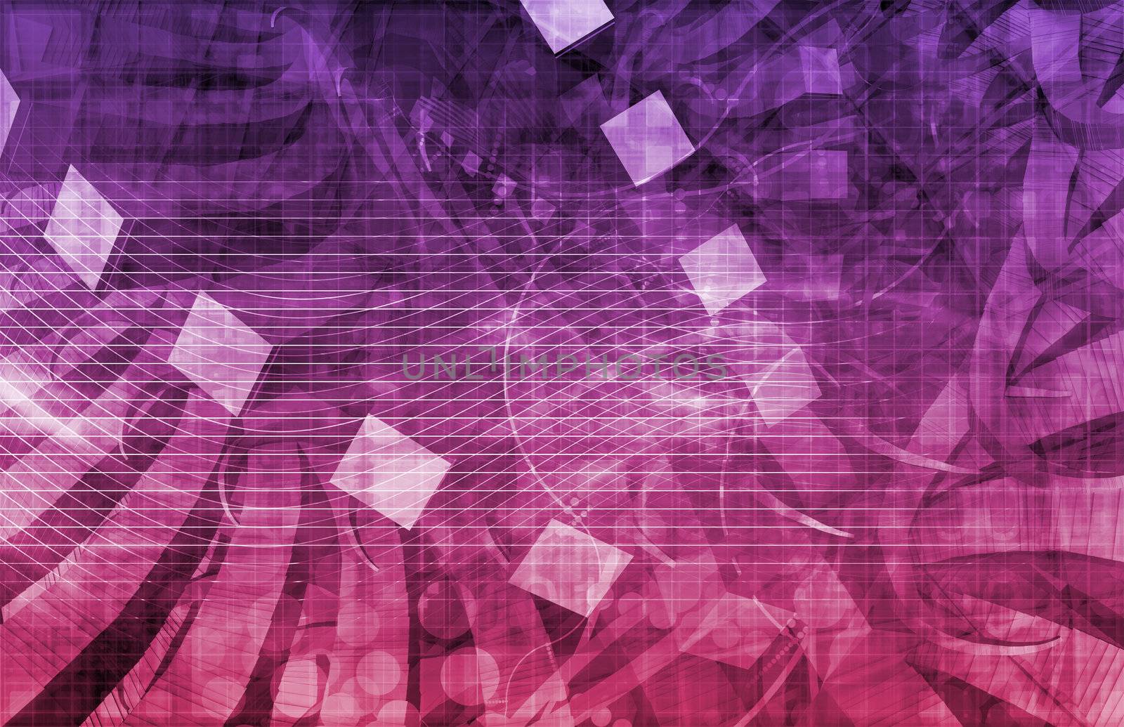 Digital Signal Technology Abstract as Pattern Art