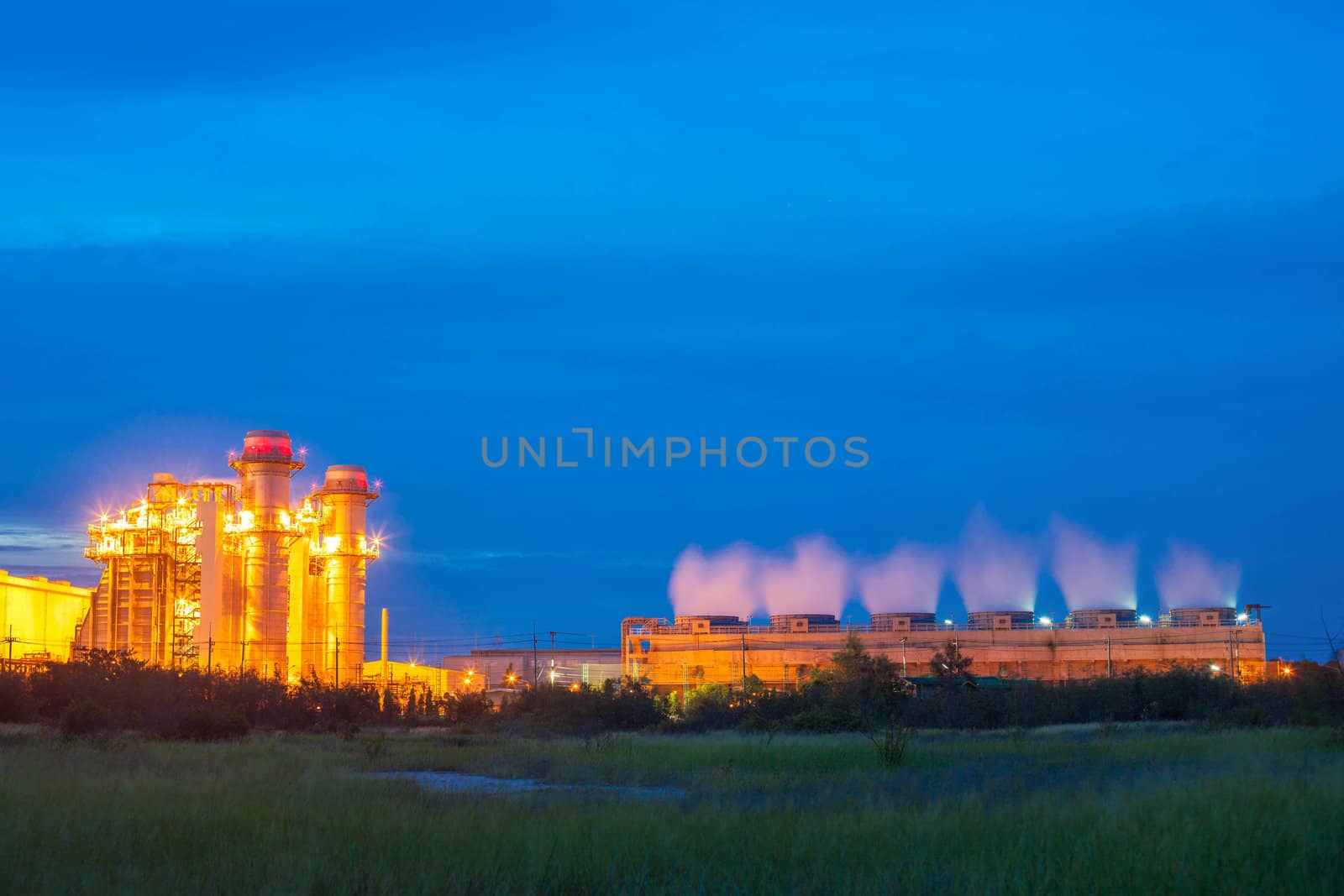 Industry with blue sky.