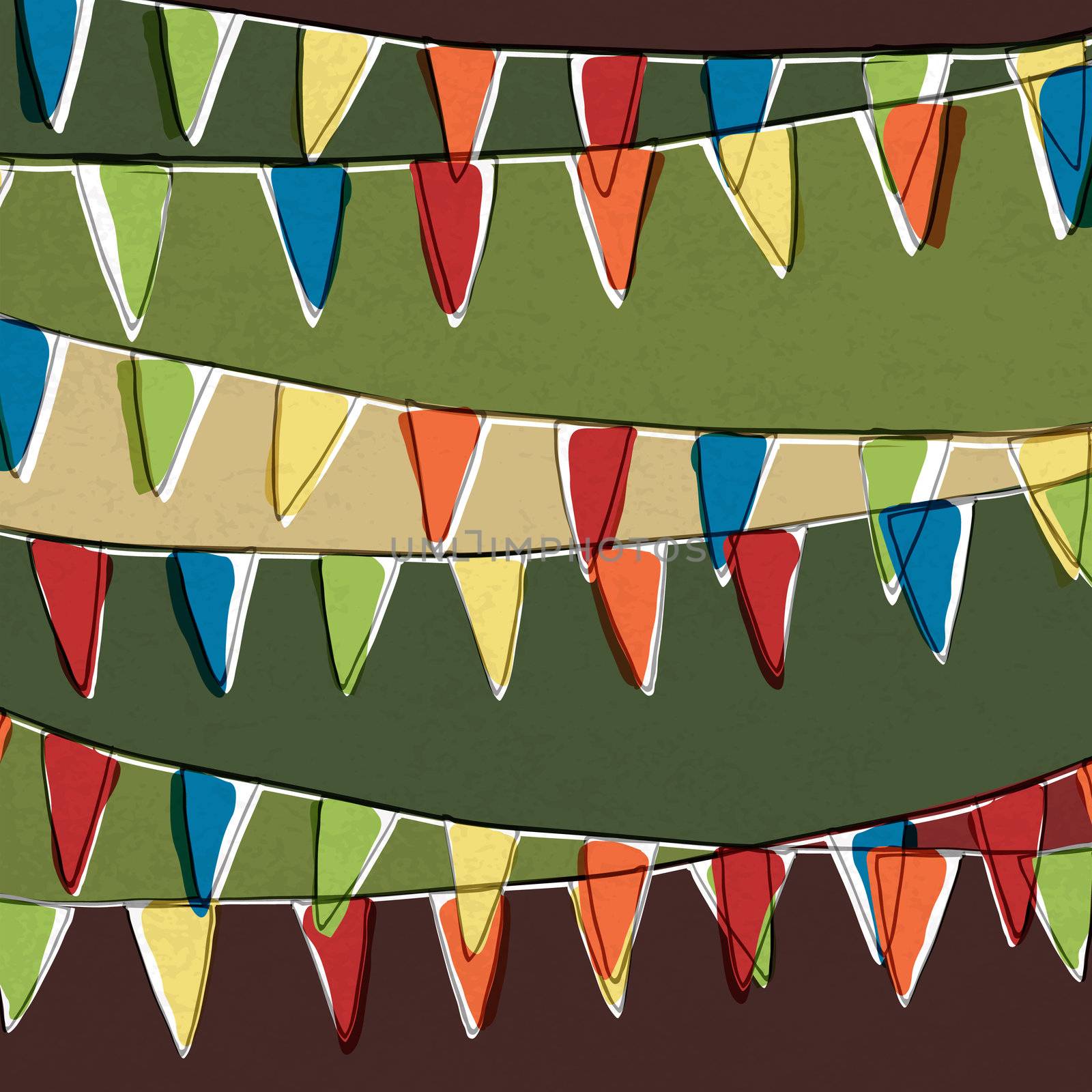 Party pennant bunting. Happy holiday background, vector, EPS10 by pashabo
