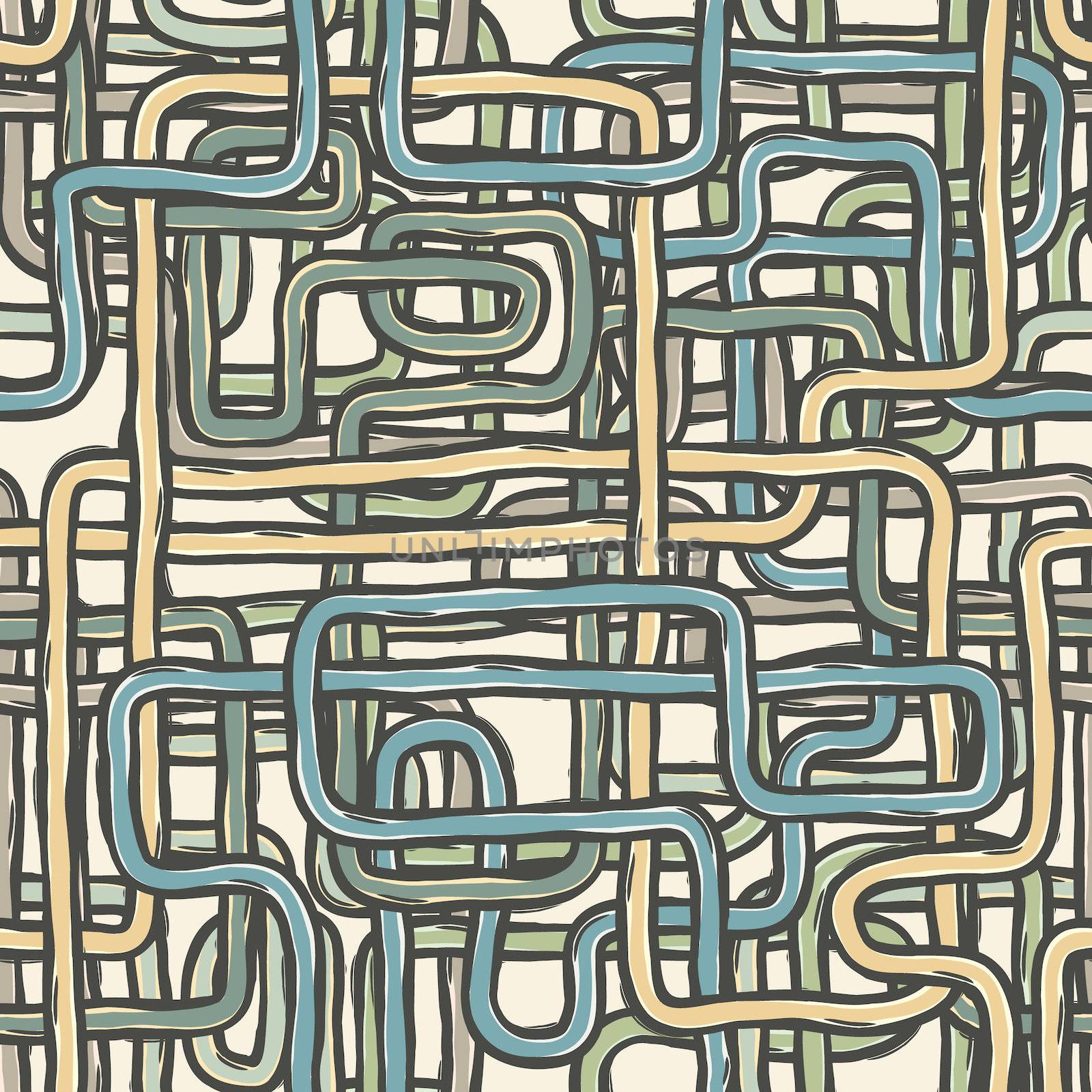Seamless tangled wires retro background. Vector, EPS10 by pashabo
