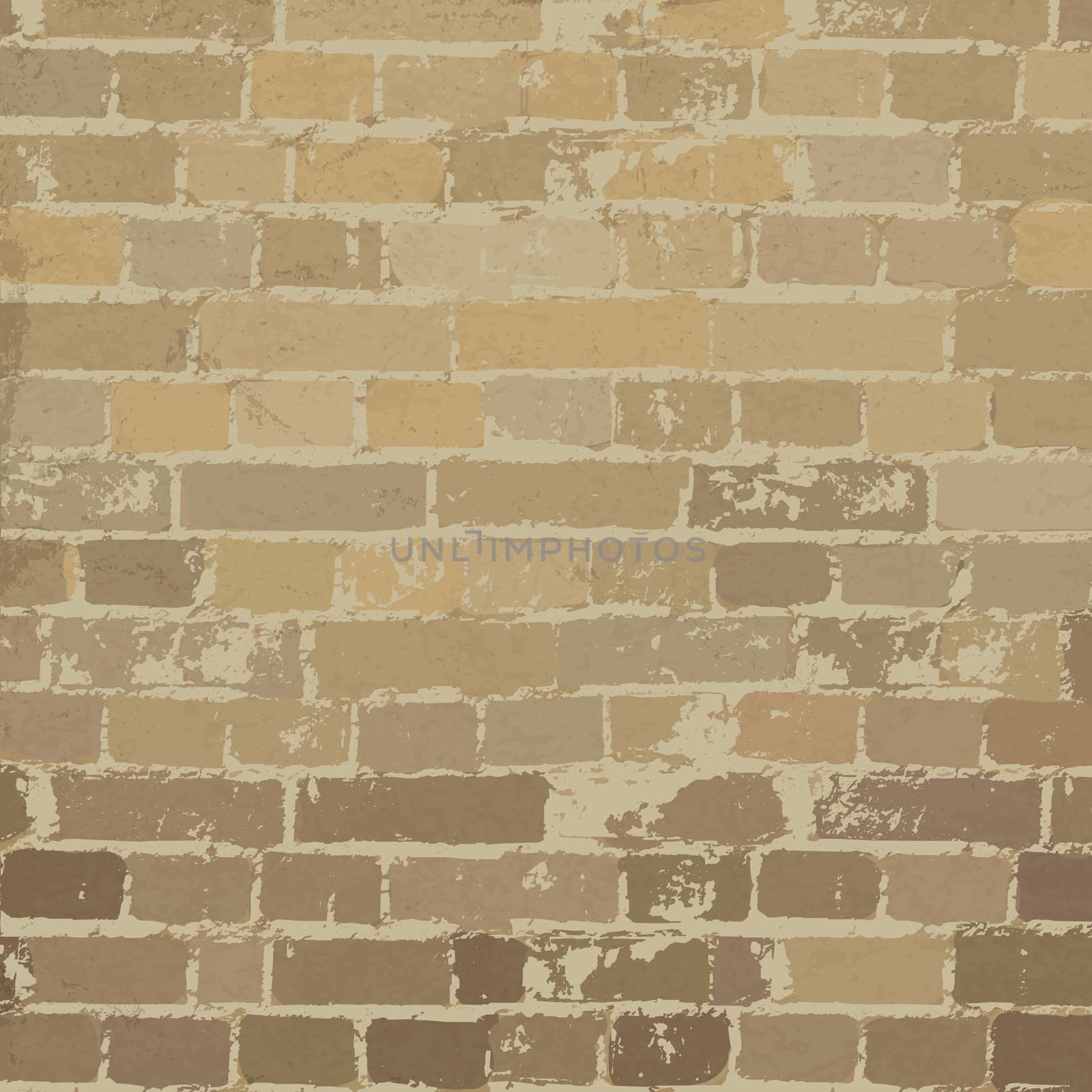 Beige brick wall texture. Vector, EPS10 by pashabo