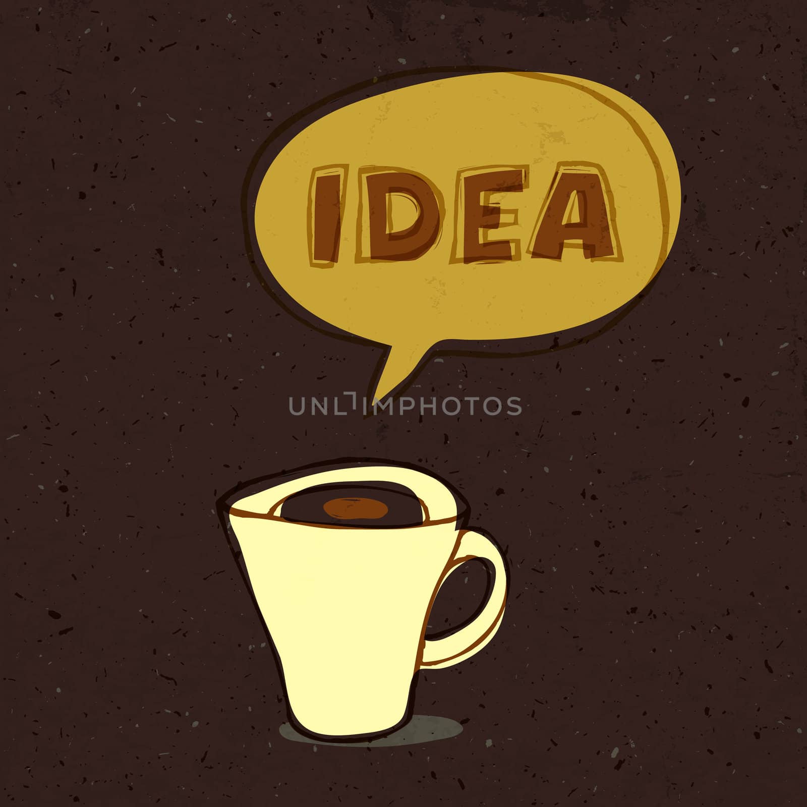 Coffee cup of idea. Concept illustration, vector, EPS10 by pashabo