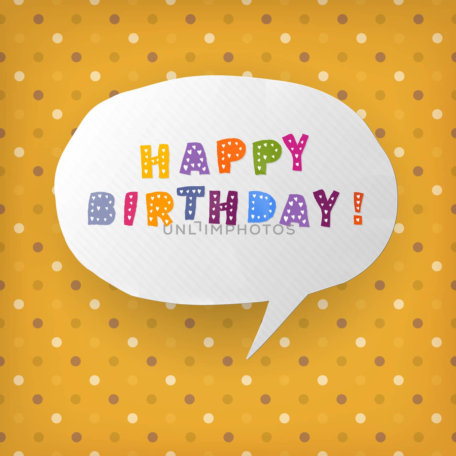 Happy birthday gift card template. Vector illustration, EPS10 by pashabo