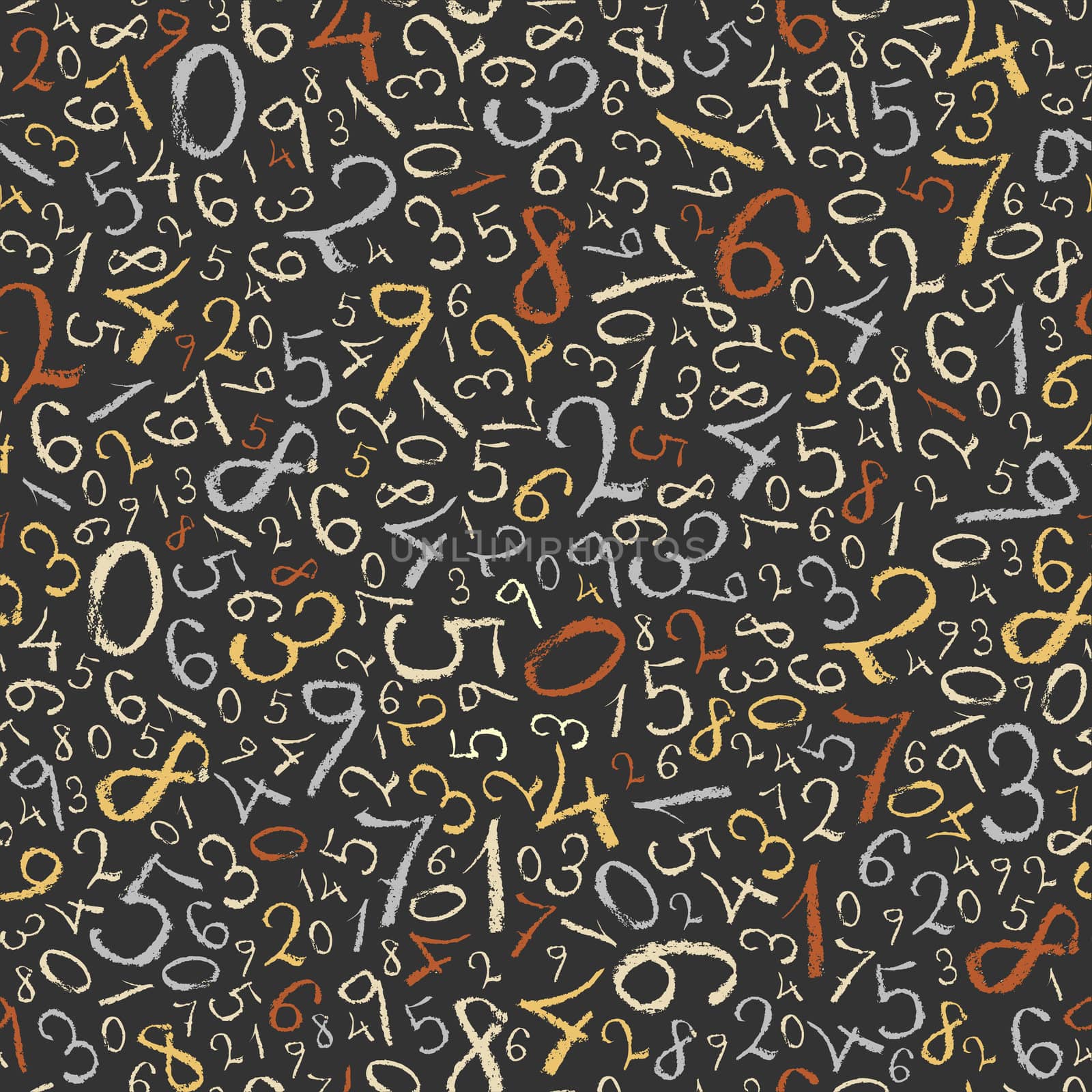 Abstract mathematics background. Color figures seamless pattern. by pashabo