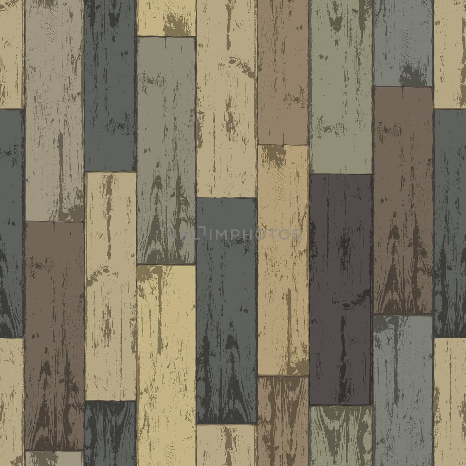Wooden multi-color planks. Seamless pattern, vector illustration by pashabo