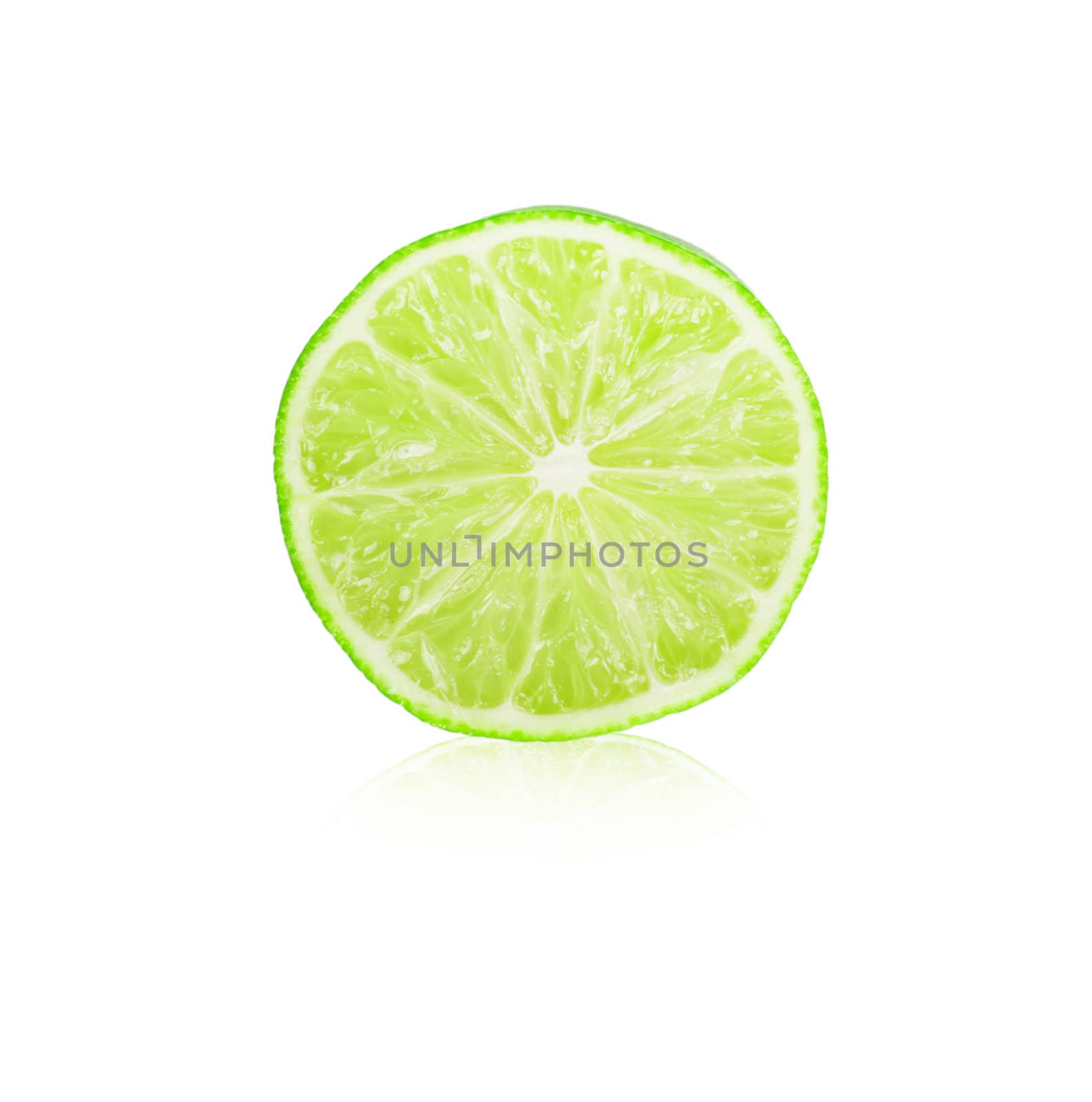 lime slice isolated on white