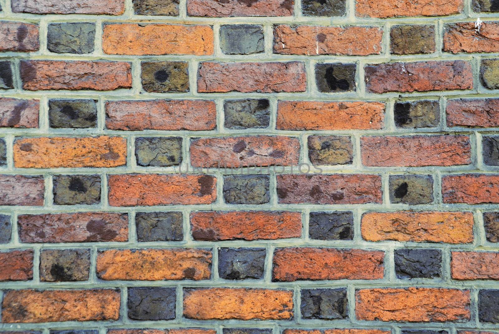 parti-colored brick wall