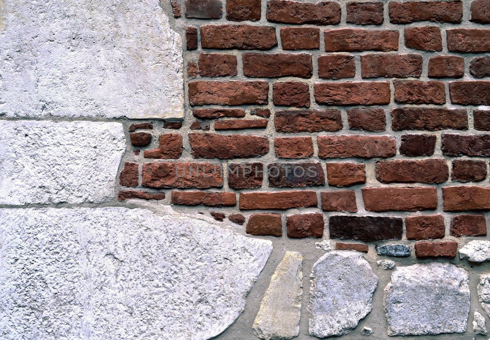 stone and brick wall by Ahojdoma