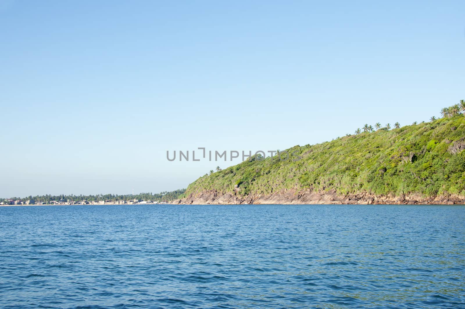 Indian ocean coast near Unawatuna Beach, Sri Lanka by kdreams02