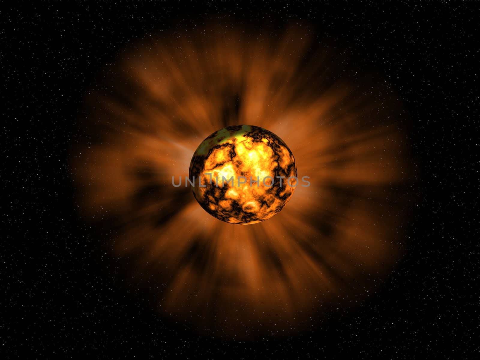 the bright explosion on the unknown planet