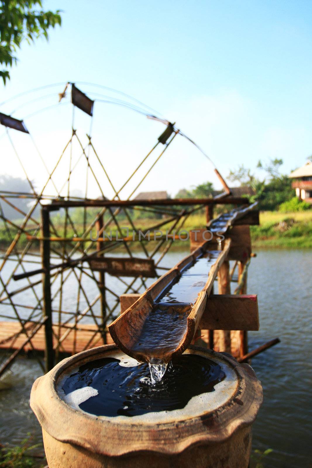 Bamboo Water Wheel