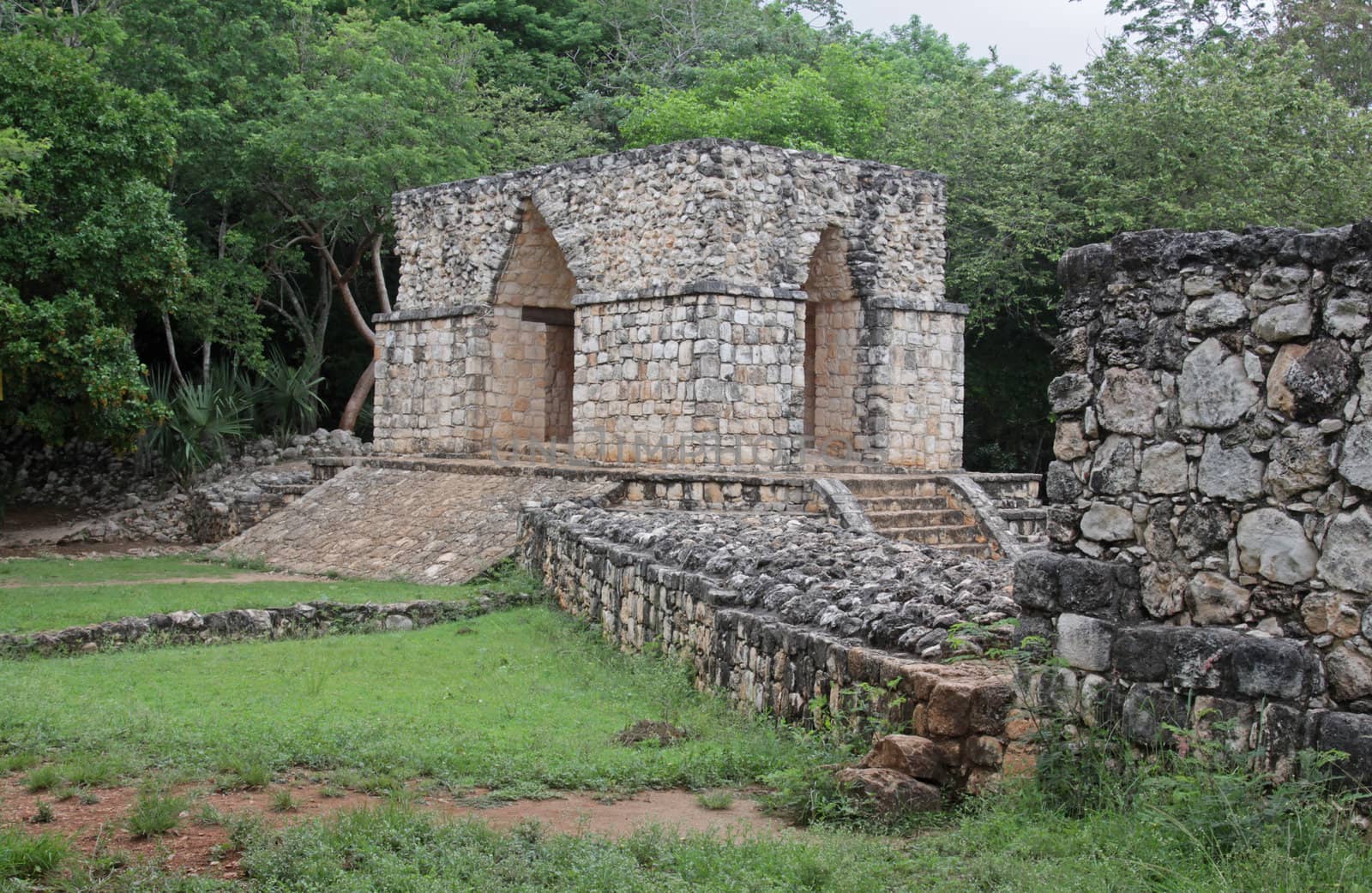 The Entrance Arch in the Mayan ruins of Ek' Balam.  The name Ek' Balam means 'Black Jaguar'. It is located in the Yucatan Peninsula, Mexico.
