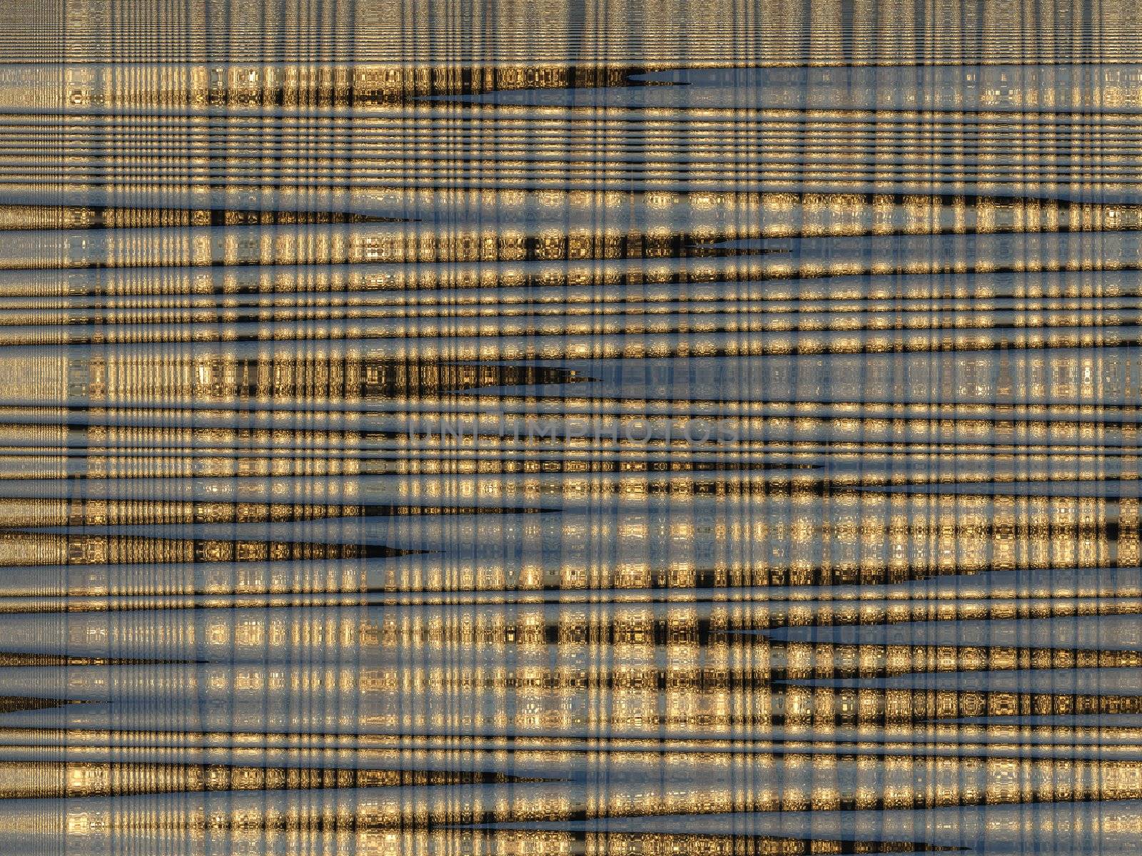 Image with background of golden abstract strips