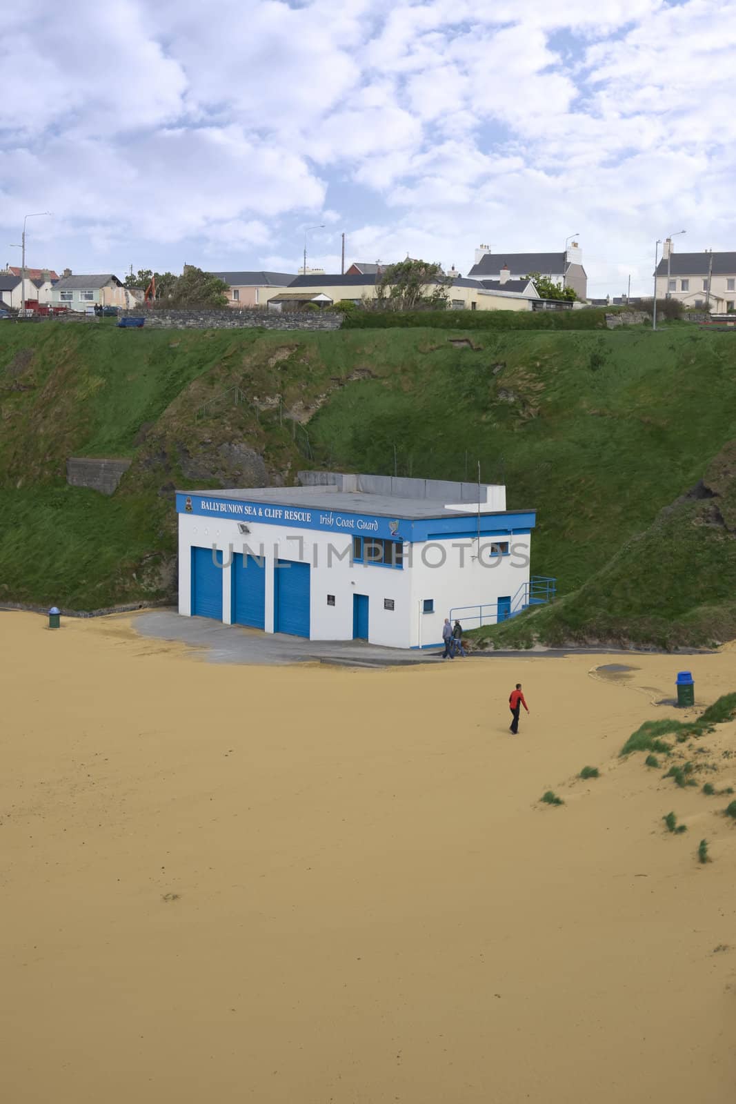 Ballybunion sea and cliff rescue centre on Ballybunion beach in county Kerry Ireland