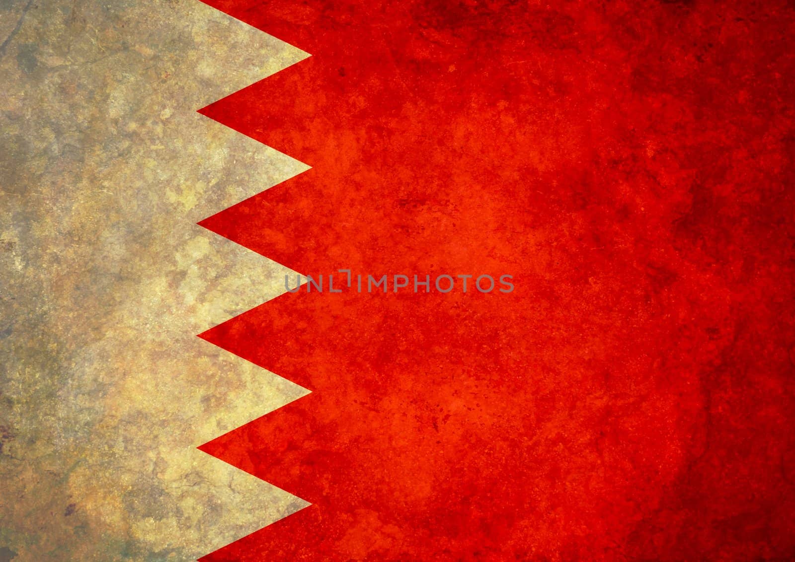 Illustration of a worn Bahrain Flag