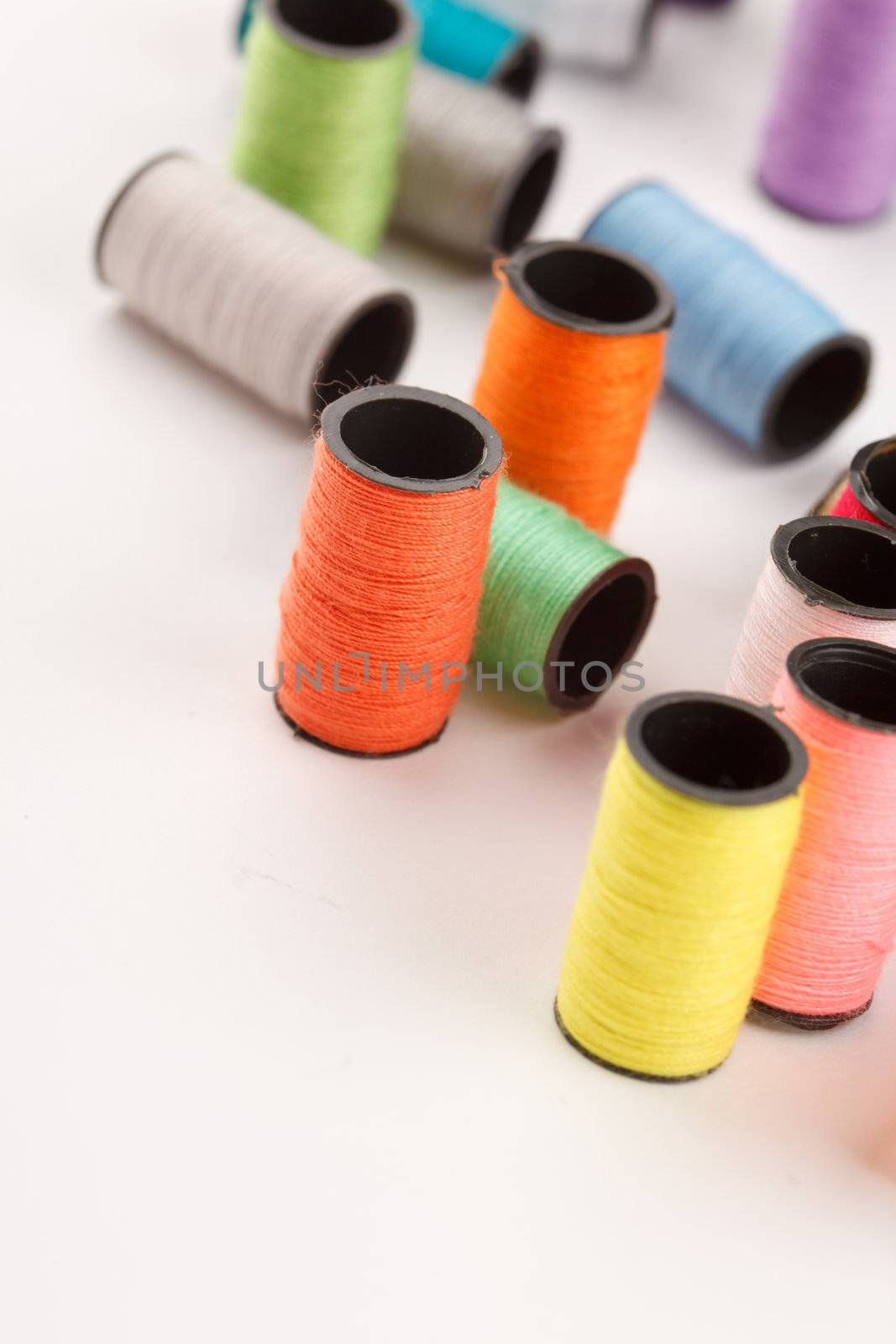 bobbins of lurex thread