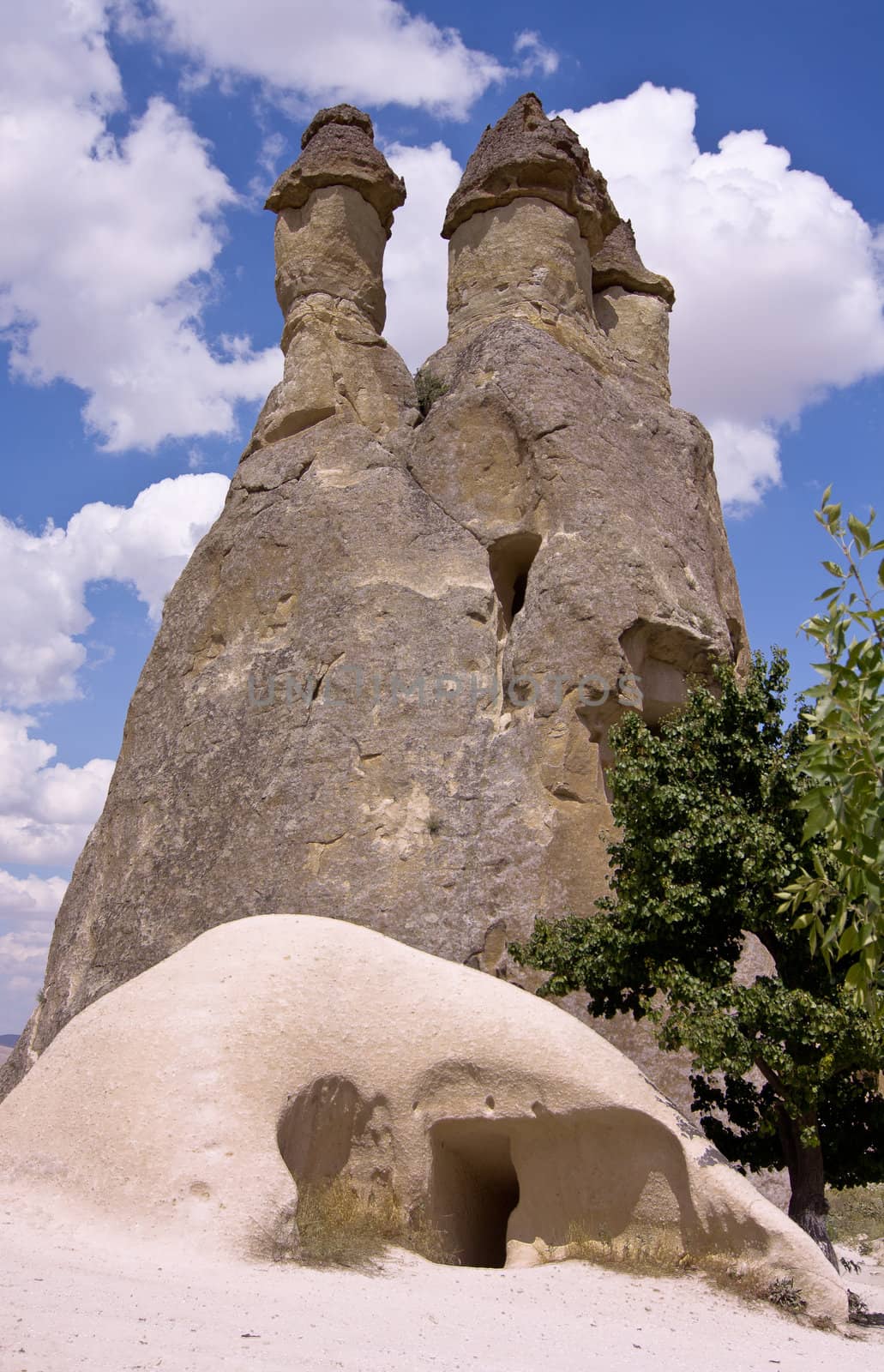 Cave city in Cappadocia, goreme,  Turkey